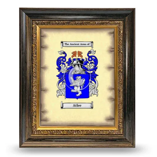 Atlee Coat of Arms Framed - Heirloom