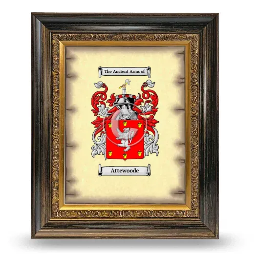 Attewoode Coat of Arms Framed - Heirloom