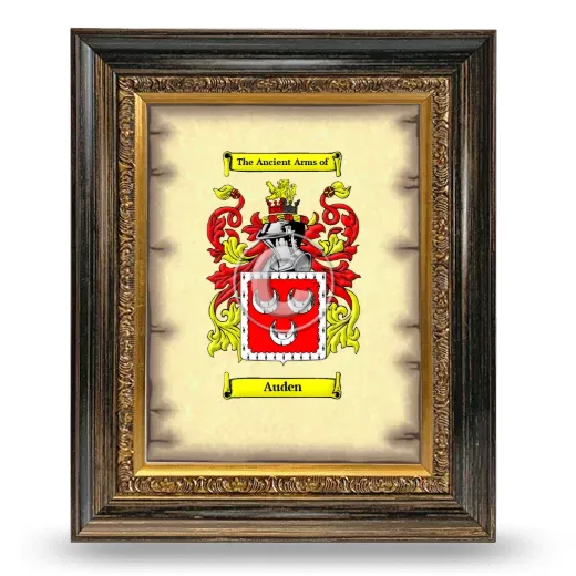 Auden Coat of Arms Framed - Heirloom