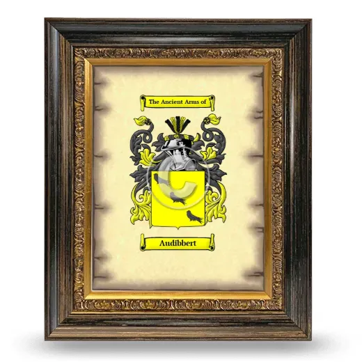 Audibbert Coat of Arms Framed - Heirloom