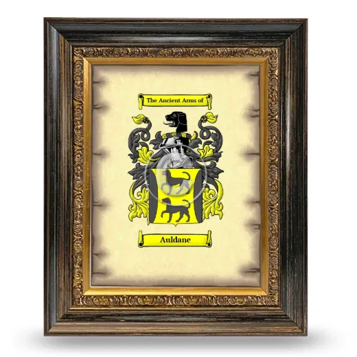 Auldane Coat of Arms Framed - Heirloom