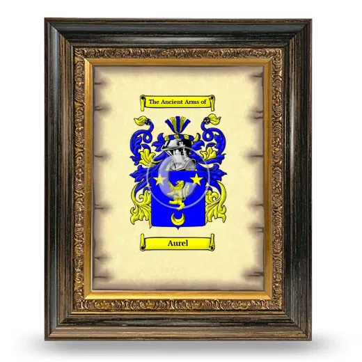 Aurel Coat of Arms Framed - Heirloom