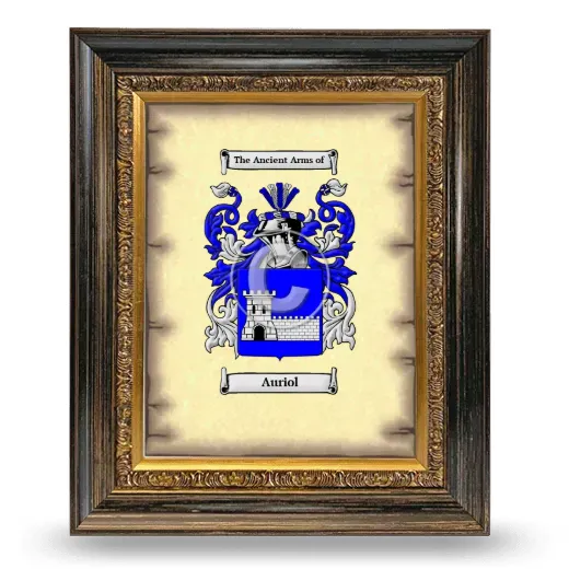 Auriol Coat of Arms Framed - Heirloom