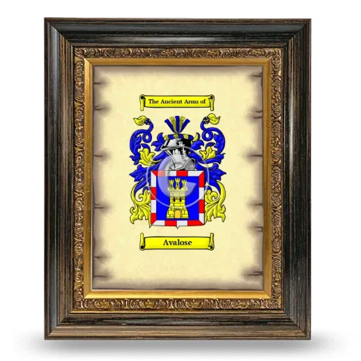 Avalose Coat of Arms Framed - Heirloom