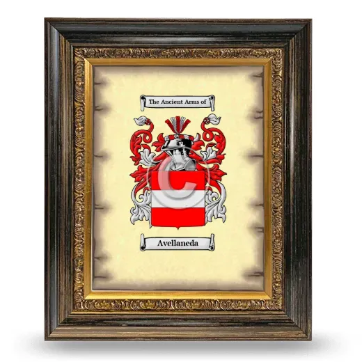 Avellaneda Coat of Arms Framed - Heirloom