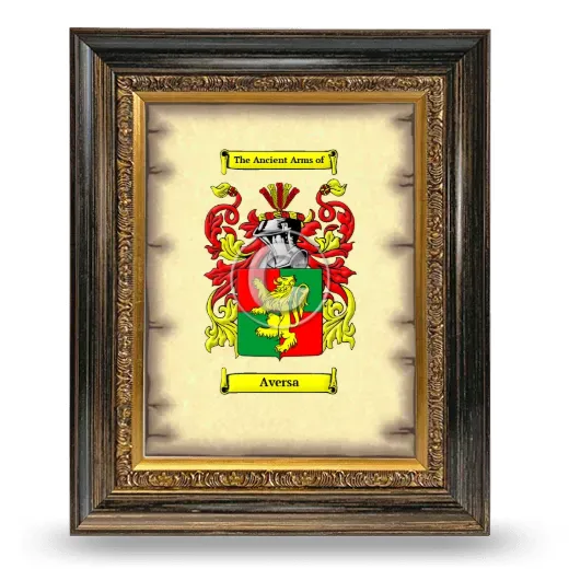 Aversa Coat of Arms Framed - Heirloom