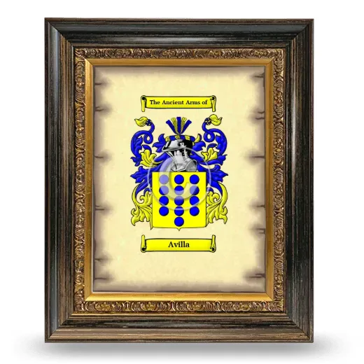 Avilla Coat of Arms Framed - Heirloom