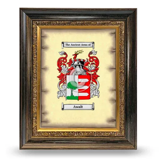 Awalt Coat of Arms Framed - Heirloom