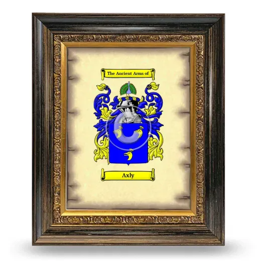 Axly Coat of Arms Framed - Heirloom