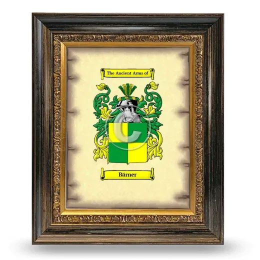 Bärner Coat of Arms Framed - Heirloom