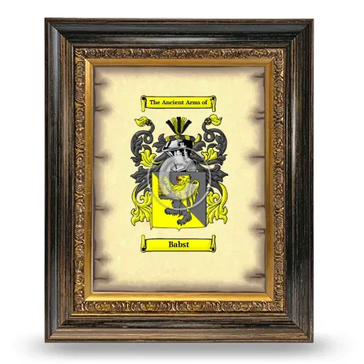 Babst Coat of Arms Framed - Heirloom