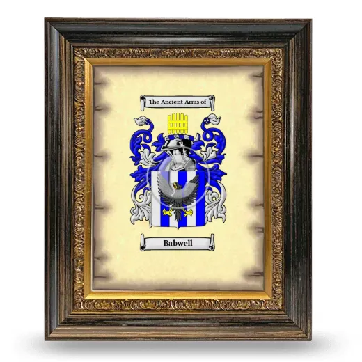 Babwell Coat of Arms Framed - Heirloom