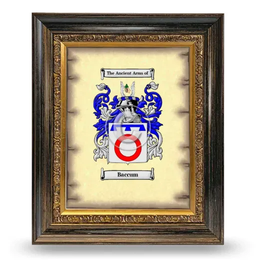 Baccum Coat of Arms Framed - Heirloom