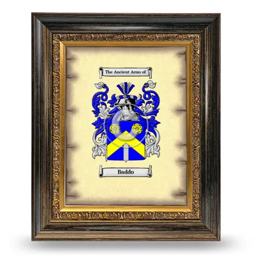 Baddo Coat of Arms Framed - Heirloom