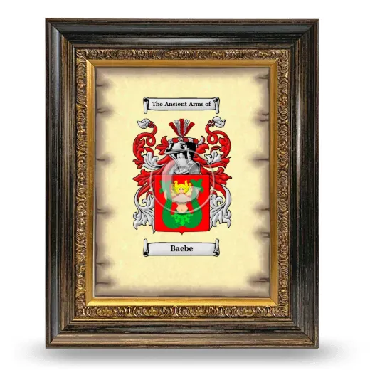 Baebe Coat of Arms Framed - Heirloom