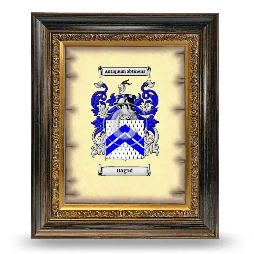 Bagod Coat of Arms Framed - Heirloom