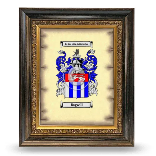 Bagwill Coat of Arms Framed - Heirloom