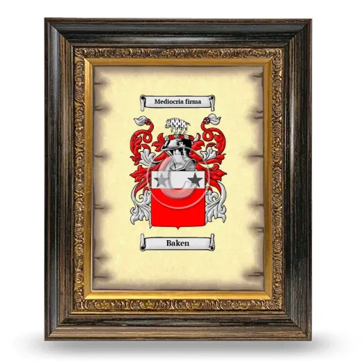 Baken Coat of Arms Framed - Heirloom