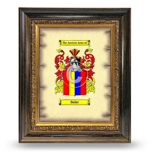 Balat Coat of Arms Framed - Heirloom