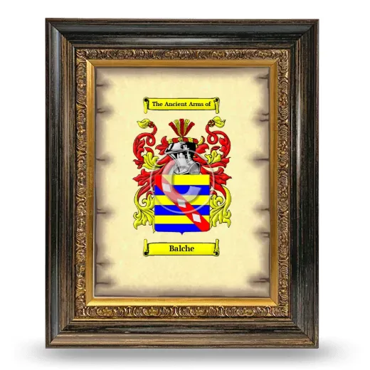 Balche Coat of Arms Framed - Heirloom