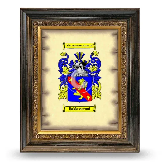 Baldasseroni Coat of Arms Framed - Heirloom