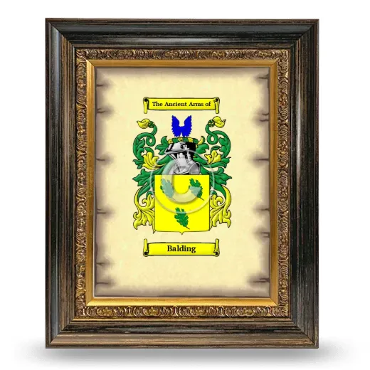 Balding Coat of Arms Framed - Heirloom