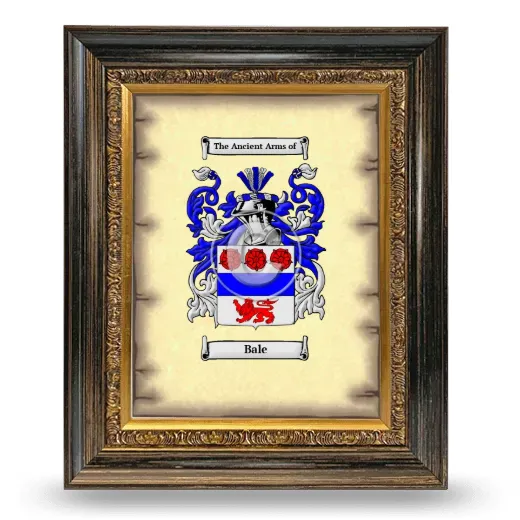 Bale Coat of Arms Framed - Heirloom