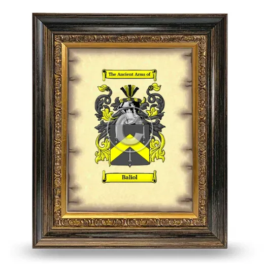 Baliol Coat of Arms Framed - Heirloom
