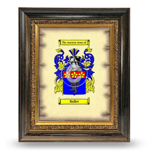 Ballet Coat of Arms Framed - Heirloom