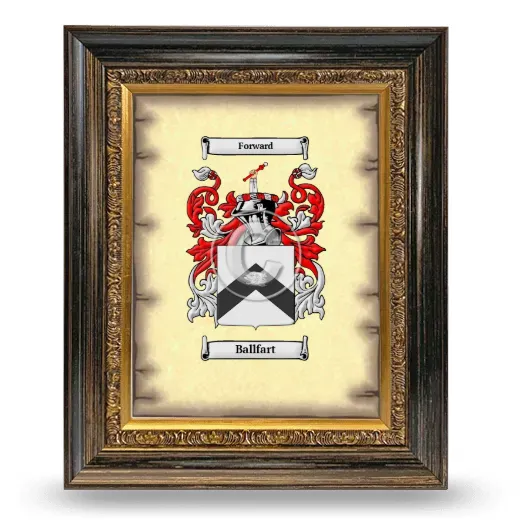 Ballfart Coat of Arms Framed - Heirloom