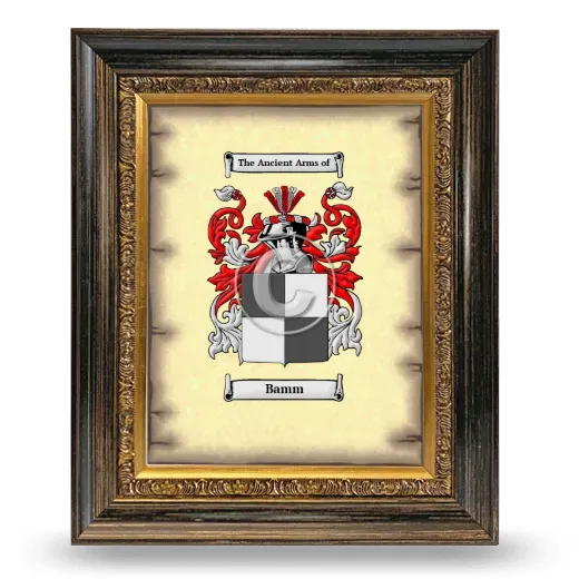 Bamm Coat of Arms Framed - Heirloom