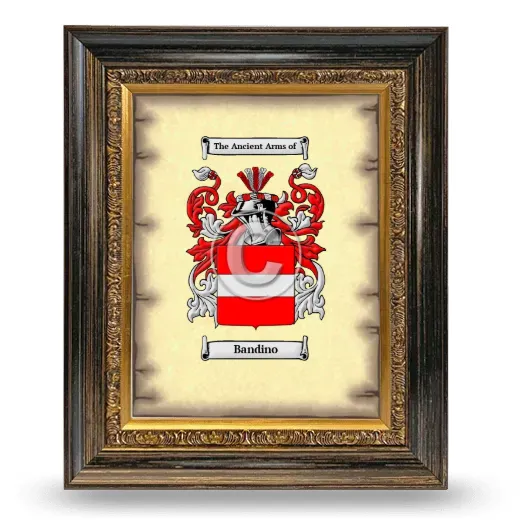 Bandino Coat of Arms Framed - Heirloom