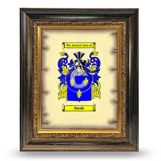 Bands Coat of Arms Framed - Heirloom