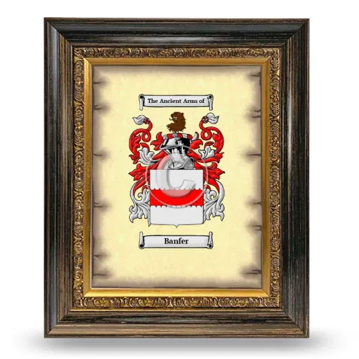 Banfer Coat of Arms Framed - Heirloom