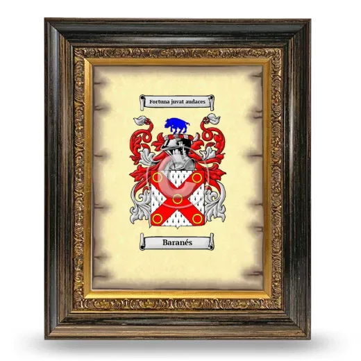 Baranés Coat of Arms Framed - Heirloom