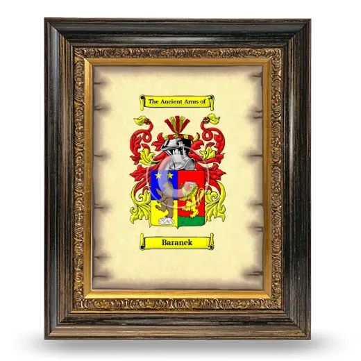 Baranek Coat of Arms Framed - Heirloom