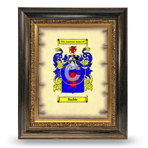 Barbie Coat of Arms Framed - Heirloom