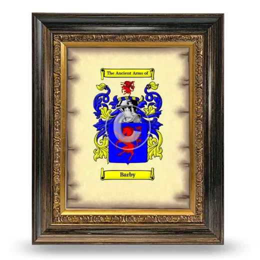 Barby Coat of Arms Framed - Heirloom