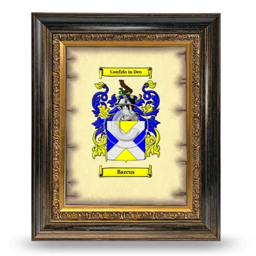 Barcus Coat of Arms Framed - Heirloom