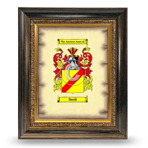 Bardi Coat of Arms Framed - Heirloom