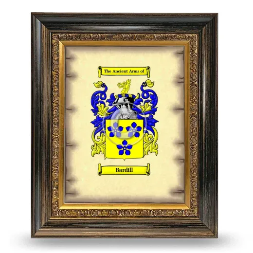 Bardill Coat of Arms Framed - Heirloom