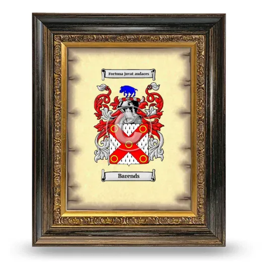 Barends Coat of Arms Framed - Heirloom