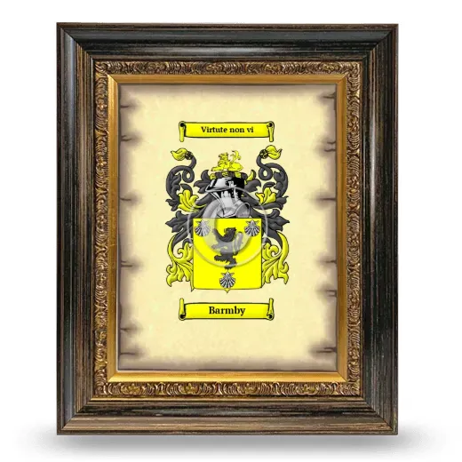 Barmby Coat of Arms Framed - Heirloom