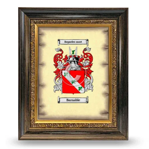 Barnable Coat of Arms Framed - Heirloom