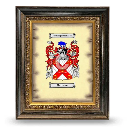 Barrane Coat of Arms Framed - Heirloom