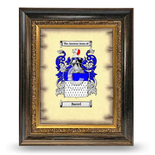 Barrel Coat of Arms Framed - Heirloom