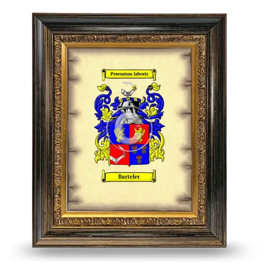 Barteler Coat of Arms Framed - Heirloom