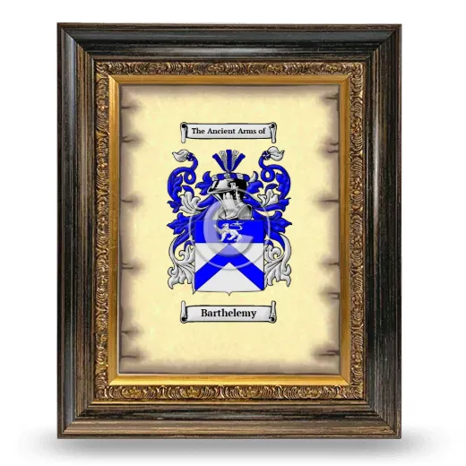 Barthelemy Coat of Arms Framed - Heirloom
