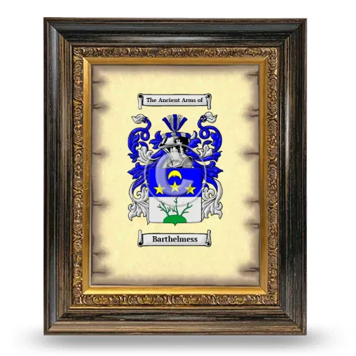 Barthelmess Coat of Arms Framed - Heirloom
