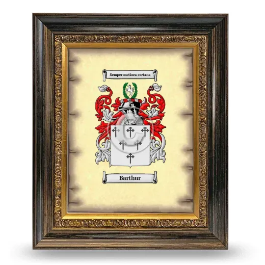 Barthur Coat of Arms Framed - Heirloom